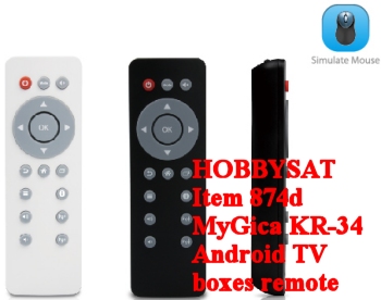 White, black and side - MyGica KR34 factory infrared remote control XBMC Android